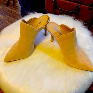 Tan Suede Gianni Bini Mules